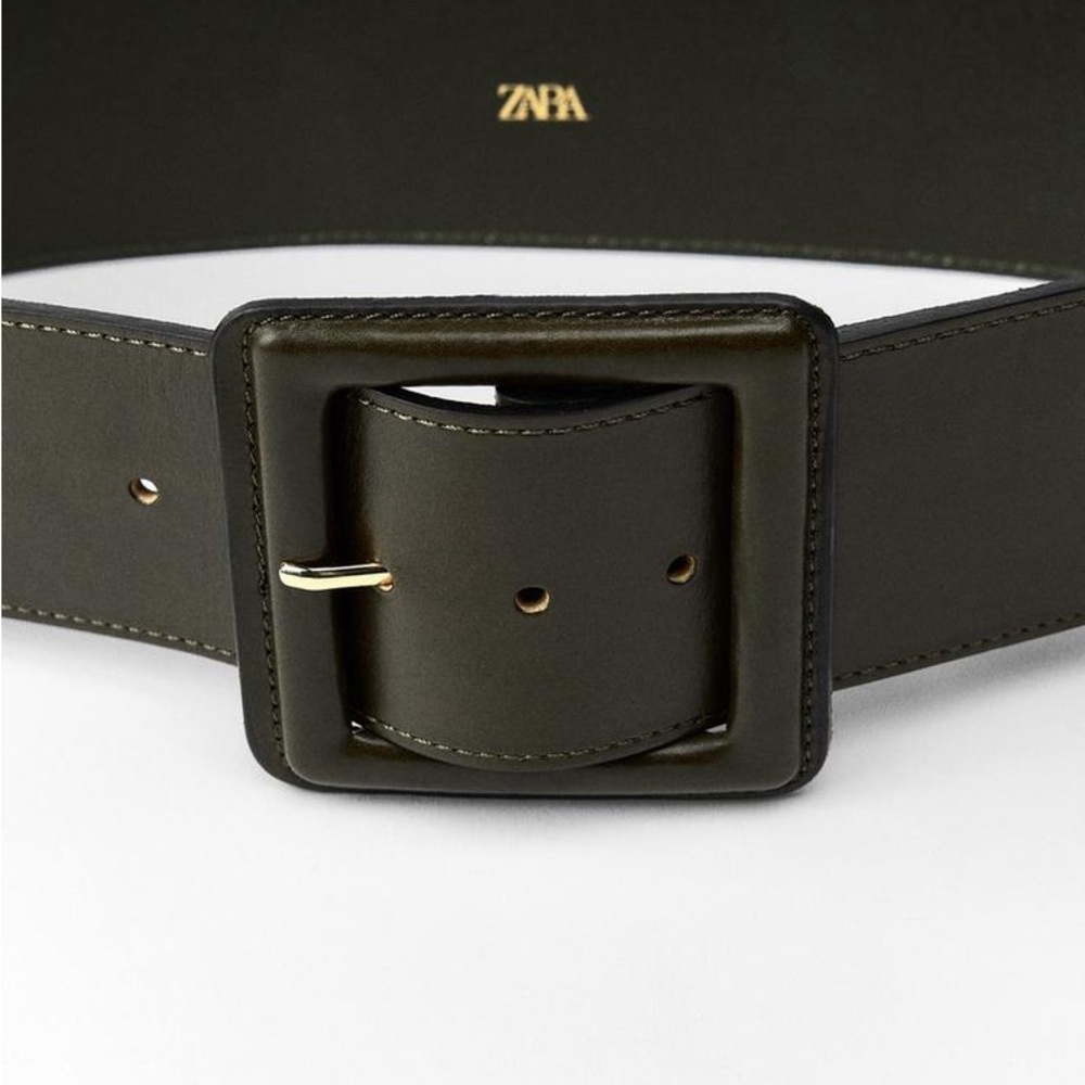 ZARA Leather Buckle Belt - Picture 2 of 12